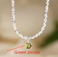 925 Sterling Silver Zircon Pendant Necklace