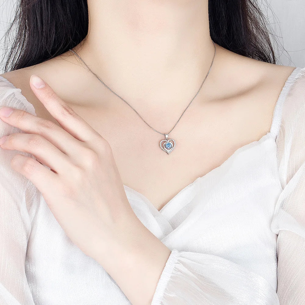 925 Sterling Silver 18K Gold Plated Zircon Necklace