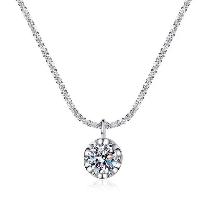 925 Sterling Silver Zircon Pendant Necklace
