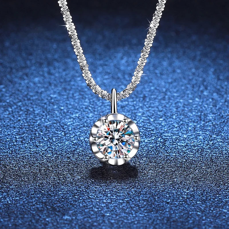 925 Sterling Silver Zircon Pendant Necklace