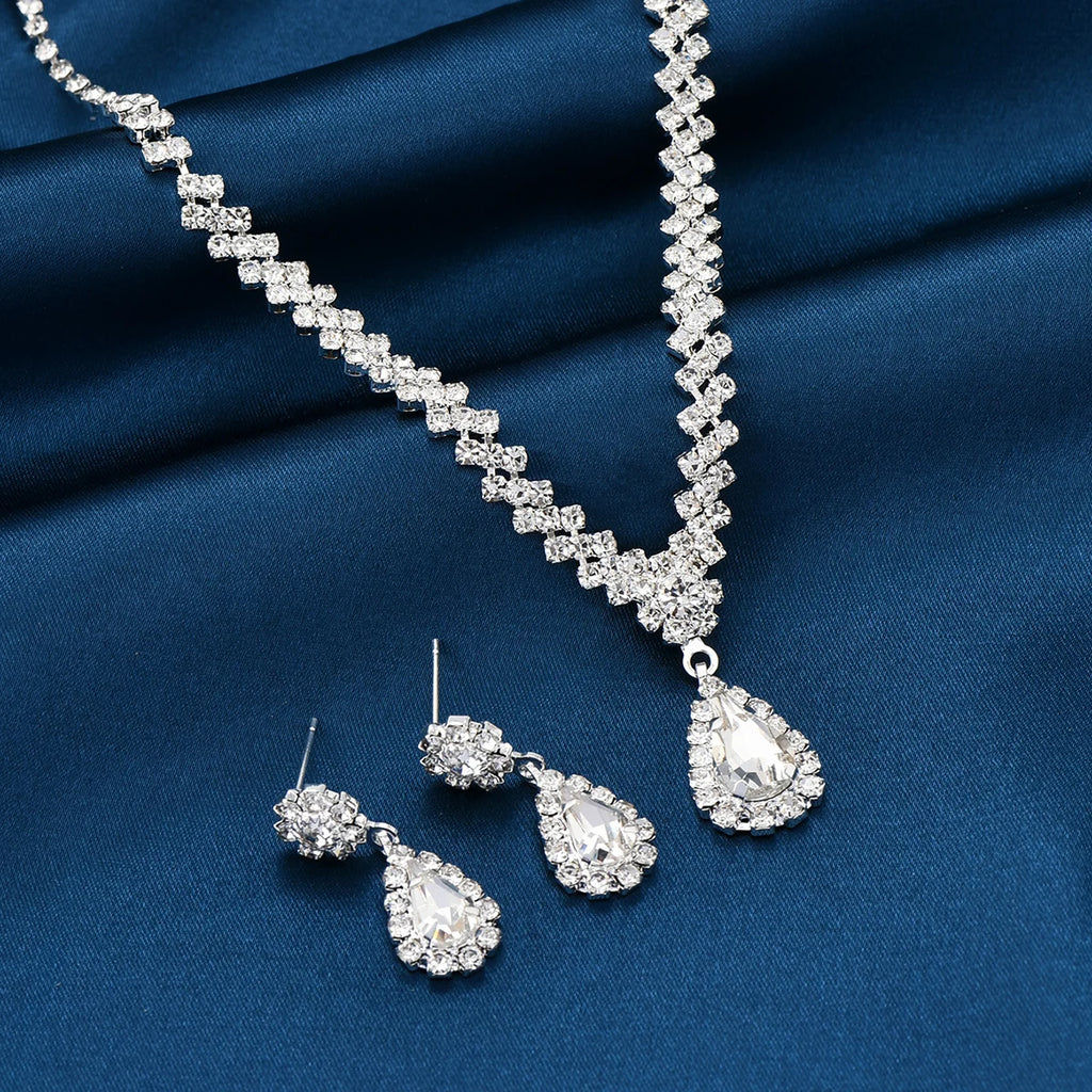 Water Drop Necklace & Earrings Set