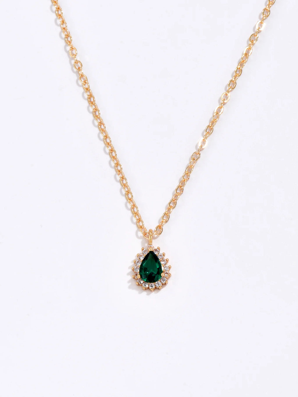Zircon Water Drop Pendant Necklace